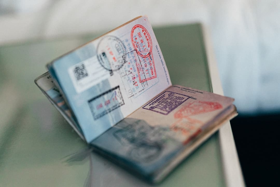 Paspoort met stempels, een van de vereiste documenten voor de NIE aanvraag